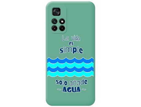 Funda para Xiaomi Redmi Note 11s 5G TUMUNDOSMARTPHONE Silicona Líquida Dibujos Agua Verde