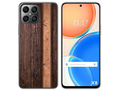 Funda para Huawei Honor X8 TUMUNDOSMARTPHONE Dibujos Madera 05 Multicolor