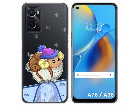 Funda para Oppo A76 / A96 TUMUNDOSMARTPHONE Dibujos Transparente Cabra Multicolor