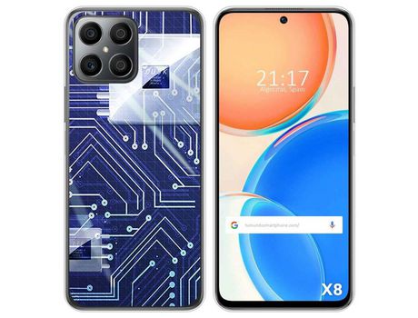 Funda para Huawei Honor X8 TUMUNDOSMARTPHONE Dibujos Circuito Multicolor
