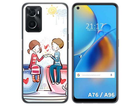 Funda para Oppo A76 / A96 TUMUNDOSMARTPHONE Dibujos Café Multicolor