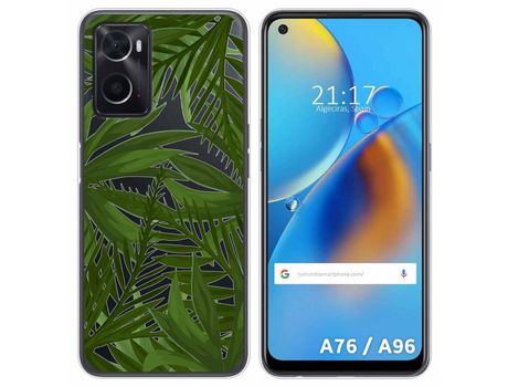 Funda para Oppo A76 / A96 TUMUNDOSMARTPHONE Dibujos Transparente Jungla Multicolor
