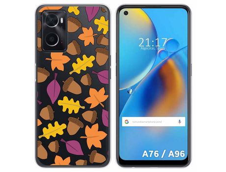 Funda para Oppo A76 / A96 TUMUNDOSMARTPHONE Dibujos Transparente Otoño Multicolor