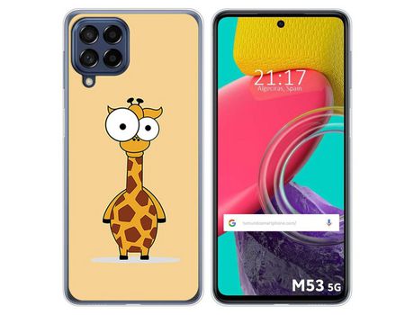 Funda para Samsung Galaxy M53 5G TUMUNDOSMARTPHONE Dibujos Jirafa Multicolor
