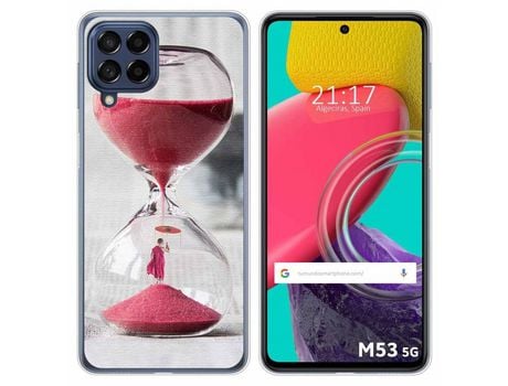 Funda para Samsung Galaxy M53 5G TUMUNDOSMARTPHONE Dibujos Reloj Multicolor