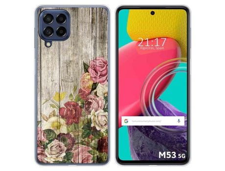 Funda para Samsung Galaxy M53 5G TUMUNDOSMARTPHONE Dibujos Madera 08 Multicolor