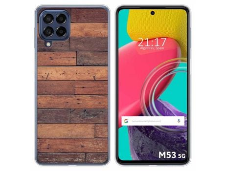 Funda para Samsung Galaxy M53 5G TUMUNDOSMARTPHONE Dibujos Madera 03 Multicolor