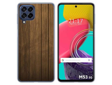 Funda para Samsung Galaxy M53 5G TUMUNDOSMARTPHONE Dibujos Madera Multicolor
