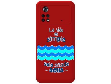 Funda para Xiaomi POCO X4 Pro 5G TUMUNDOSMARTPHONE Silicona Líquida Dibujos Agua Rojo