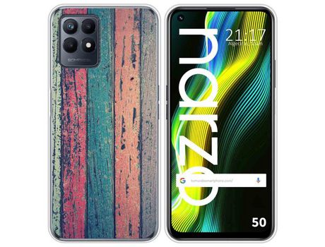 Funda para Realme Narzo 50 TUMUNDOSMARTPHONE Dibujos Madera 10 Multicolor
