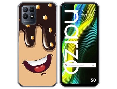 Funda para Realme Narzo 50 TUMUNDOSMARTPHONE Dibujos Helado Chocolate Multicolor
