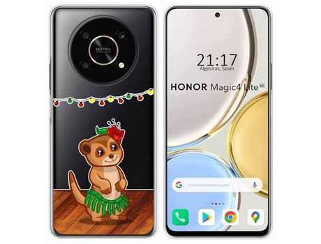 Funda para Huawei Honor Magic 4 Lite TUMUNDOSMARTPHONE Dibujos Transparente Suricata Multicolor