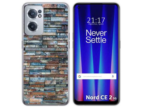 Funda para Oneplus Nord CE 2 5G TUMUNDOSMARTPHONE Dibujos Ladrillo 05 Multicolor