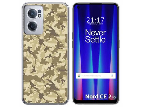 Funda para Oneplus Nord CE 2 5G TUMUNDOSMARTPHONE Dibujos Sand Camuflaje Multicolor