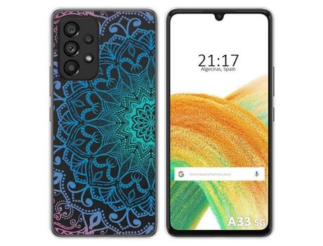 Funda para Samsung Galaxy A33 5G TUMUNDOSMARTPHONE Dibujos Transparente Mandala Multicolor
