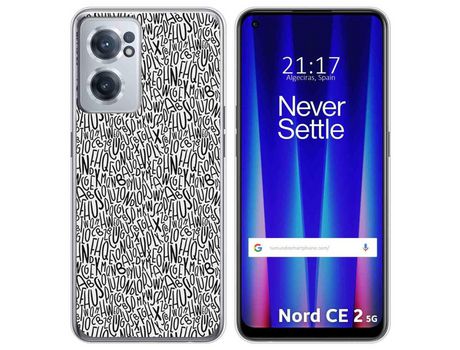 Funda para Oneplus Nord CE 2 5G TUMUNDOSMARTPHONE Dibujos Letras Multicolor