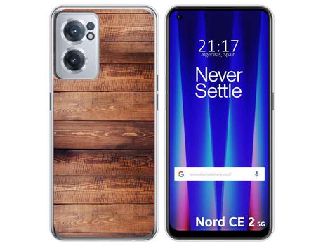 Funda para Oneplus Nord CE 2 5G TUMUNDOSMARTPHONE Dibujos Madera 02 Multicolor