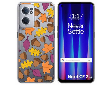 Funda para Oneplus Nord CE 2 5G TUMUNDOSMARTPHONE Dibujos Transparente Otoño Multicolor