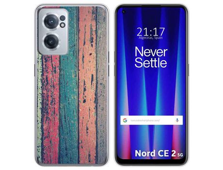Funda para Oneplus Nord CE 2 5G TUMUNDOSMARTPHONE Dibujos Madera 10 Multicolor