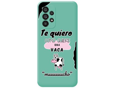 Funda para Samsung Galaxy A33 5G TUMUNDOSMARTPHONE Silicona Líquida Dibujos Vaca Verde