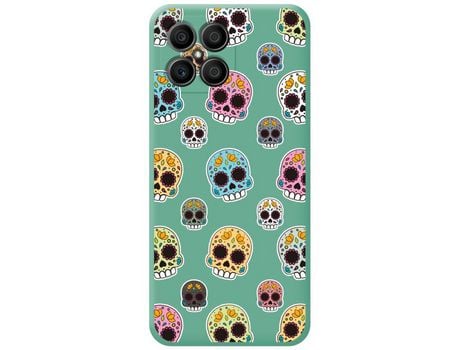 Funda para Huawei Honor X8 TUMUNDOSMARTPHONE Silicona Líquida Dibujos Catrina Verde