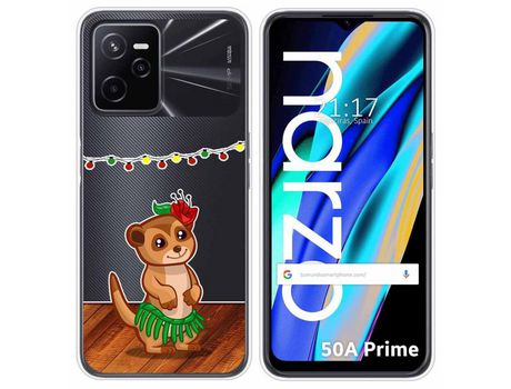 Funda para Realme Narzo 50A Prime TUMUNDOSMARTPHONE Dibujos Transparente Suricata Multicolor