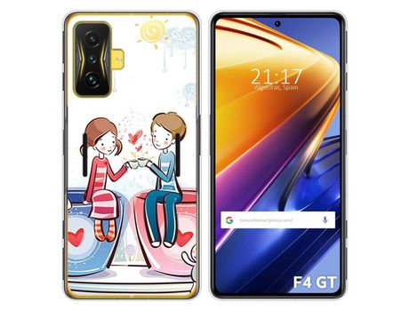 Funda para Xiaomi Poco F4 GT 5G TUMUNDOSMARTPHONE Dibujos Café Multicolor