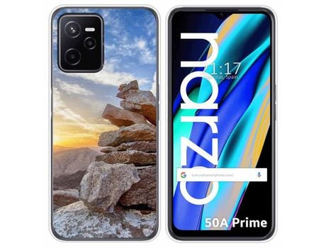 Funda para Realme Narzo 50A Prime TUMUNDOSMARTPHONE Dibujos Sunset Multicolor