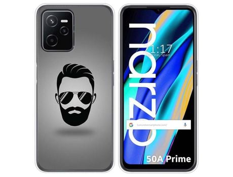 Funda para Realme Narzo 50A Prime TUMUNDOSMARTPHONE Dibujos Barba Multicolor