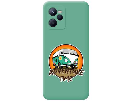Funda para Realme Narzo 50A Prime TUMUNDOSMARTPHONE Silicona Líquida Dibujos Adventure Time Verde