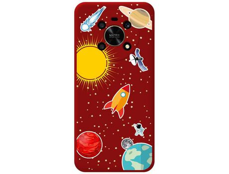 Funda para Huawei Honor Magic 4 Lite TUMUNDOSMARTPHONE Silicona Líquida Dibujos Espacio Rojo