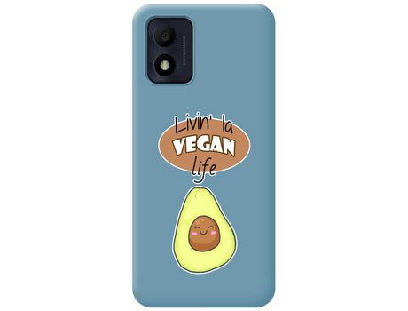 Funda para Alcatel 1B 2022 TUMUNDOSMARTPHONE Silicona Líquida Dibujos Vegan Life Azul