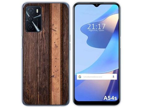 Funda para Oppo A54s TUMUNDOSMARTPHONE Dibujos Madera 05 Multicolor