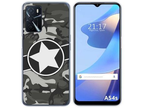 Funda para Oppo A54s TUMUNDOSMARTPHONE Dibujos Camuflaje 02 Multicolor