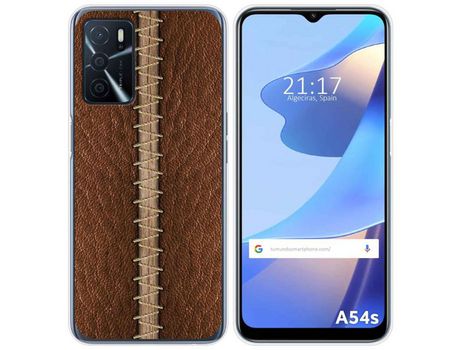 Funda para Oppo A54s TUMUNDOSMARTPHONE Dibujos Cuero 01 Multicolor