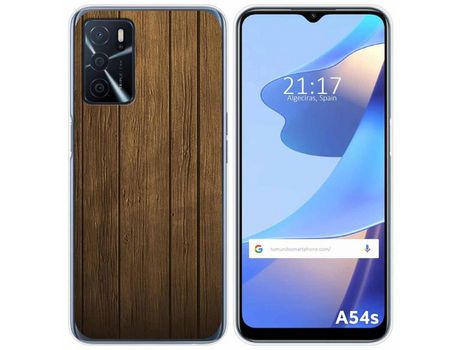 Funda para Oppo A54s TUMUNDOSMARTPHONE Dibujos Madera Multicolor