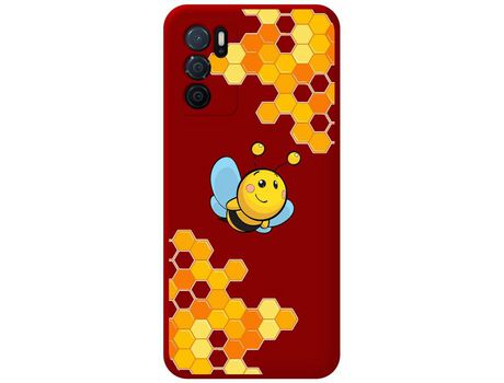 Funda para Oppo A54s TUMUNDOSMARTPHONE Silicona Líquida Dibujos Abeja Rojo