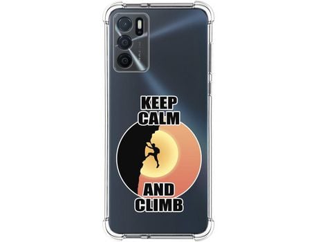 Funda para Oppo A54s TUMUNDOSMARTPHONE Dibujos Antigolpes Hombre Escalada Multicolor