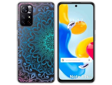 Funda para Xiaomi Redmi Note 11s 5G TUMUNDOSMARTPHONE Dibujos Transparente Mandala Multicolor
