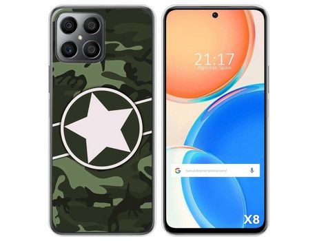Funda para Huawei Honor X8 TUMUNDOSMARTPHONE Dibujos Camuflaje 01 Multicolor