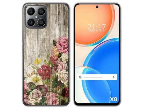 Funda para Huawei Honor X8 TUMUNDOSMARTPHONE Dibujos Madera 08 Multicolor