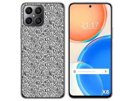 Funda para Huawei Honor X8 TUMUNDOSMARTPHONE Dibujos Letras Multicolor
