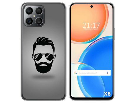 Funda para Huawei Honor X8 TUMUNDOSMARTPHONE Dibujos Barba Multicolor