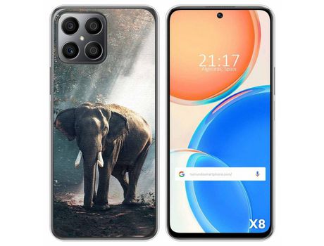Funda para Huawei Honor X8 TUMUNDOSMARTPHONE Dibujos Elefante Multicolor