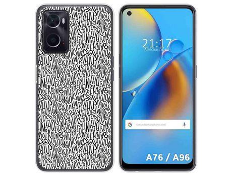 Funda para Oppo A76 / A96 TUMUNDOSMARTPHONE Dibujos Letras Multicolor