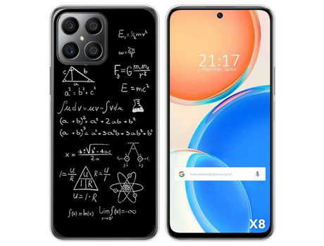 Funda para Huawei Honor X8 TUMUNDOSMARTPHONE Dibujos Formulas Multicolor