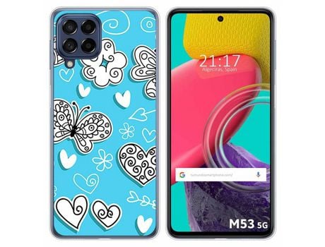 Funda para Samsung Galaxy M53 5G TUMUNDOSMARTPHONE Dibujos Mariposas Multicolor