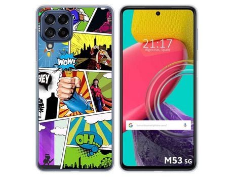 Funda para Samsung Galaxy M53 5G TUMUNDOSMARTPHONE Dibujos Comic Multicolor