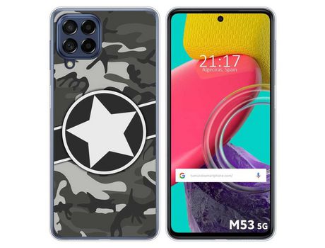 Funda para Samsung Galaxy M53 5G TUMUNDOSMARTPHONE Dibujos Camuflaje 02 Multicolor
