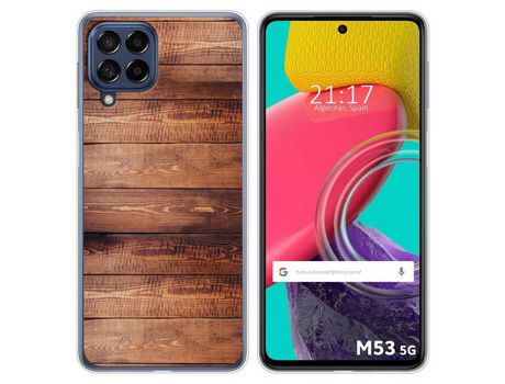 Funda para Samsung Galaxy M53 5G TUMUNDOSMARTPHONE Dibujos Madera 02 Multicolor